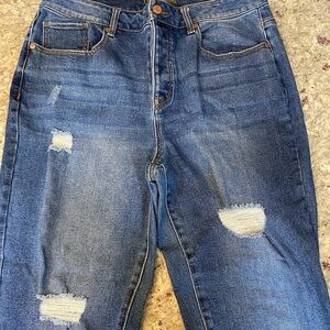 Maurice’s High Waist Distressed Blue Women's Jeans Size 14L
